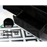 darrahopens Furniture > Living Room Artiss TV Cabinet Entertainment Unit Stand RGB LED Gloss Drawers 160cm Black