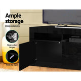 darrahopens Furniture > Living Room Artiss TV Cabinet Entertainment Unit Stand RGB LED Gloss Drawers 160cm Black