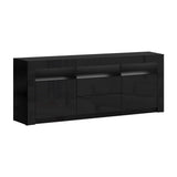 darrahopens Furniture > Living Room Artiss TV Cabinet Entertainment Unit Stand RGB LED Gloss Drawers 160cm Black