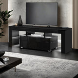darrahopens Furniture > Living Room Artiss TV Cabinet Entertainment Unit Stand RGB LED Gloss Furniture 130cm Black