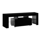 darrahopens Furniture > Living Room Artiss TV Cabinet Entertainment Unit Stand RGB LED Gloss Furniture 130cm Black