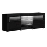 darrahopens Furniture > Living Room Artiss TV Cabinet Entertainment Unit Stand RGB LED Gloss Furniture 160cm Black