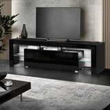 darrahopens Furniture > Living Room Artiss TV Cabinet Entertainment Unit Stand RGB LED Gloss Furniture 160cm Black