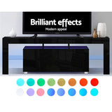 darrahopens Furniture > Living Room Artiss TV Cabinet Entertainment Unit Stand RGB LED Gloss Furniture 160cm Black