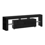darrahopens Furniture > Living Room Artiss TV Cabinet Entertainment Unit Stand RGB LED Gloss Furniture 160cm Black