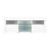 darrahopens Furniture > Living Room Artiss TV Cabinet Entertainment Unit Stand RGB LED Gloss Furniture 160cm White