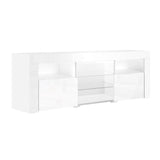 darrahopens Furniture > Living Room Artiss TV Cabinet Entertainment Unit Stand RGB LED Gloss Furniture 160cm White