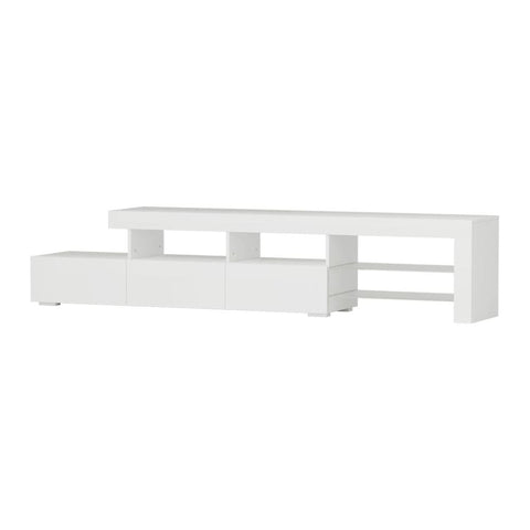 Darrahopens Furniture > Living Room Artiss TV Cabinet Entertainment Unit Stand RGB LED Gloss Furniture 215cm White