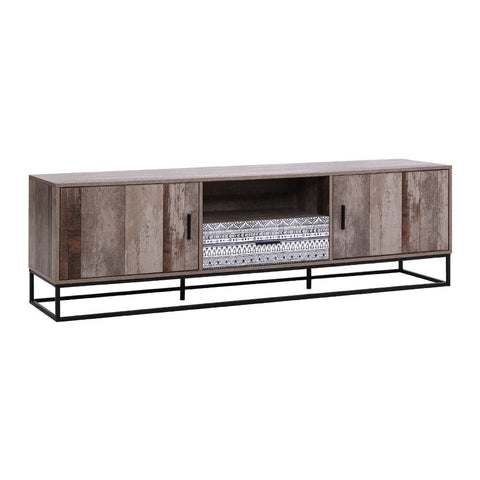 darrahopens Furniture > Living Room Artiss TV Cabinet Entertainment Unit Stand Storage Wooden Industrial Rustic 180cm