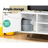 darrahopens Furniture > Living Room Artiss TV Cabinet Entertainment Unit Stand Wooden Scandinavian 120cm White