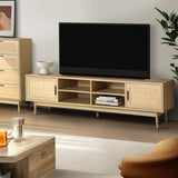 darrahopens Furniture > Living Room Artiss TV Cabinet Entertainment Unit Storage Cabinets Rattan Wooden 180CM