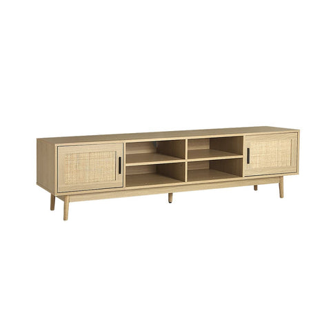 darrahopens Furniture > Living Room Artiss TV Cabinet Entertainment Unit Storage Cabinets Rattan Wooden 180CM