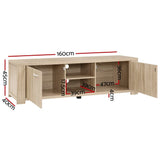 darrahopens Furniture > Living Room Artiss TV Cabinet Entertainment Unit TV Stand Display Shelf Storage Cabinet Wooden