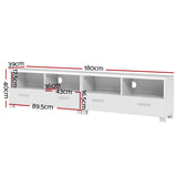 darrahopens Furniture > Living Room Artiss TV Stand Entertainment Unit with Drawers - White