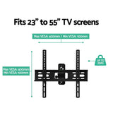 darrahopens Furniture > Living Room Artiss TV Wall Mount Bracket Tilt Swivel Full Motion Flat Slim LED LCD 23 inch to 55 inch