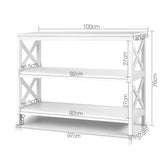 darrahopens Furniture > Living Room Artiss Wooden Storage Console Table - White
