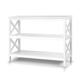 darrahopens Furniture > Living Room Artiss Wooden Storage Console Table - White