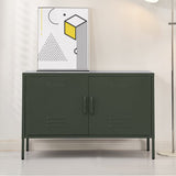 darrahopens Furniture > Living Room ArtissIn Base Metal Locker Storage Shelf Organizer Cabinet Buffet Sideboard Green