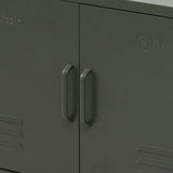darrahopens Furniture > Living Room ArtissIn Base Metal Locker Storage Shelf Organizer Cabinet Buffet Sideboard Green