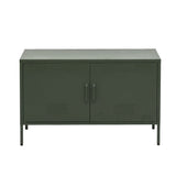 darrahopens Furniture > Living Room ArtissIn Base Metal Locker Storage Shelf Organizer Cabinet Buffet Sideboard Green