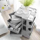 darrahopens Furniture > Living Room ArtissIn Bedside Table Side Tables Nightstand Organizer Replica Boby Trolley 5Tier Grey