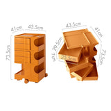 darrahopens Furniture > Living Room ArtissIn Bedside Table Side Tables Nightstand Organizer Replica Boby Trolley 5Tier Orange