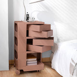 darrahopens Furniture > Living Room ArtissIn Bedside Table Side Tables Nightstand Organizer Replica Boby Trolley 5Tier Pink