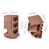 darrahopens Furniture > Living Room ArtissIn Bedside Table Side Tables Nightstand Organizer Replica Boby Trolley 5Tier Pink
