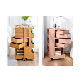 darrahopens Furniture > Living Room ArtissIn Bedside Table Side Tables Nightstand Organizer Replica Boby Trolley 5Tier White