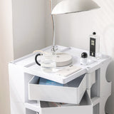 darrahopens Furniture > Living Room ArtissIn Bedside Table Side Tables Nightstand Organizer Replica Boby Trolley 5Tier White