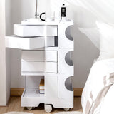 darrahopens Furniture > Living Room ArtissIn Bedside Table Side Tables Nightstand Organizer Replica Boby Trolley 5Tier White
