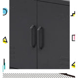 Darrahopens Furniture > Living Room ArtissIn Buffet Sideboard Locker Metal Storage Cabinet - BASE Charcoal