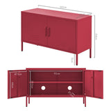 Darrahopens Furniture > Living Room ArtissIn Buffet Sideboard Locker Metal Storage Cabinet - BASE Pink