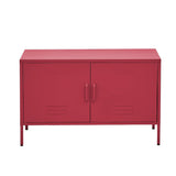 Darrahopens Furniture > Living Room ArtissIn Buffet Sideboard Locker Metal Storage Cabinet - BASE Pink