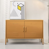 Darrahopens Furniture > Living Room ArtissIn Buffet Sideboard Locker Metal Storage Cabinet - BASE Yellow