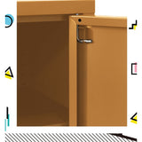 Darrahopens Furniture > Living Room ArtissIn Buffet Sideboard Locker Metal Storage Cabinet - BASE Yellow