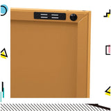 Darrahopens Furniture > Living Room ArtissIn Buffet Sideboard Locker Metal Storage Cabinet - BASE Yellow