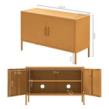 Darrahopens Furniture > Living Room ArtissIn Buffet Sideboard Locker Metal Storage Cabinet - BASE Yellow