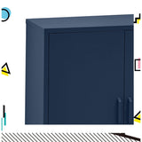 Darrahopens Furniture > Living Room ArtissIn Buffet Sideboard Locker Metal Storage Cabinet - SWEETHEART Blue
