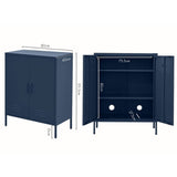 Darrahopens Furniture > Living Room ArtissIn Buffet Sideboard Locker Metal Storage Cabinet - SWEETHEART Blue