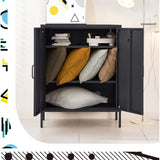 Darrahopens Furniture > Living Room ArtissIn Buffet Sideboard Locker Metal Storage Cabinet - SWEETHEART Charcoal