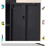 Darrahopens Furniture > Living Room ArtissIn Buffet Sideboard Locker Metal Storage Cabinet - SWEETHEART Charcoal
