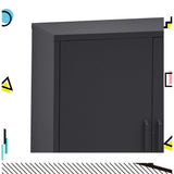 Darrahopens Furniture > Living Room ArtissIn Buffet Sideboard Locker Metal Storage Cabinet - SWEETHEART Charcoal