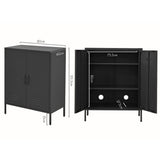 Darrahopens Furniture > Living Room ArtissIn Buffet Sideboard Locker Metal Storage Cabinet - SWEETHEART Charcoal