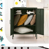 Darrahopens Furniture > Living Room ArtissIn Buffet Sideboard Locker Metal Storage Cabinet - SWEETHEART Green