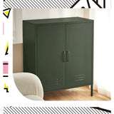 Darrahopens Furniture > Living Room ArtissIn Buffet Sideboard Locker Metal Storage Cabinet - SWEETHEART Green