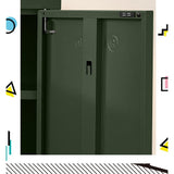 Darrahopens Furniture > Living Room ArtissIn Buffet Sideboard Locker Metal Storage Cabinet - SWEETHEART Green