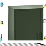 Darrahopens Furniture > Living Room ArtissIn Buffet Sideboard Locker Metal Storage Cabinet - SWEETHEART Green