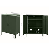Darrahopens Furniture > Living Room ArtissIn Buffet Sideboard Locker Metal Storage Cabinet - SWEETHEART Green
