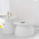 darrahopens Furniture > Living Room ArtissIn Coffee Table Mushroom Nordic Round Large Side Table 70CM White